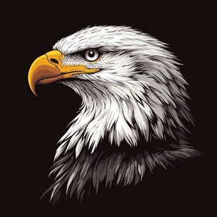 白头海雕头像特写