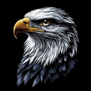 白头鹰特写 锐利目光与威严