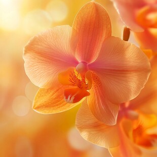 橙色蝴蝶兰特写
