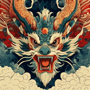 中式龙首 传统神秘意象