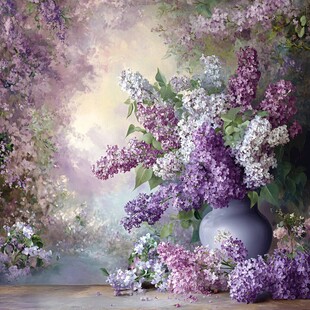 紫丁香花束装点梦幻空间