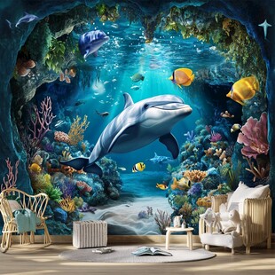 梦幻海底世界墙绘场景