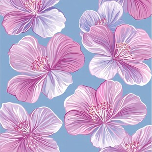 梦幻粉紫花卉图案背景