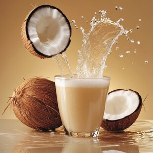 新鲜椰子汁 清爽瞬间