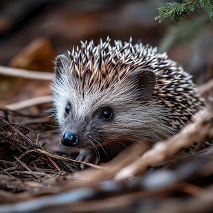 林地中的小刺猬
