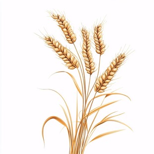 金色麦穗插画