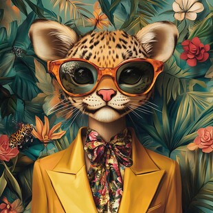 时尚豹崽的丛林潮流装扮