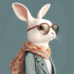时尚兔先生的精致装扮