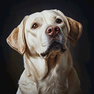 拉布拉多犬的深情凝视