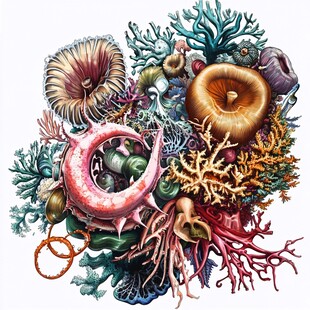 缤纷海底生物插画艺术