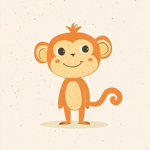 可爱小猴子卡通形象