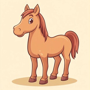 可爱卡通小马形象展示
