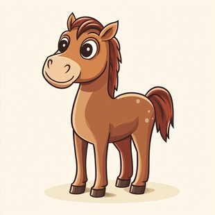 可爱卡通小马形象展示