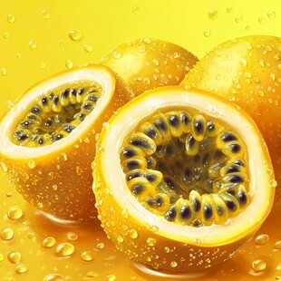 黄金百香果 水润多汁超诱人