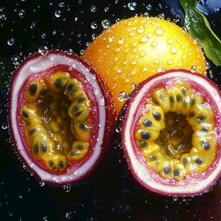 水润百香果与橙子的清新组合