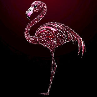 闪耀粉钻火烈鸟艺术造型