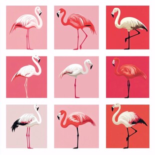 火烈鸟图案集合