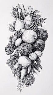 手绘蔬菜组合插画