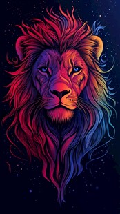 炫彩雄狮头像