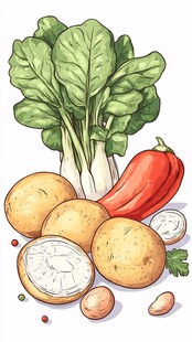 新鲜蔬菜组合 营养丰富