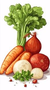 新鲜多样蔬菜组合