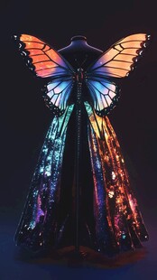 梦幻蝴蝶披风尽显华丽