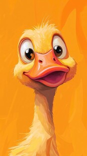 可爱小黄鸭的俏皮瞬间