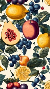 缤纷水果无缝图案设计