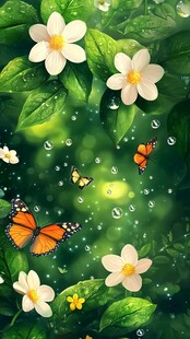春日繁花蝴蝶梦幻图景