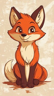 可爱狐狸插画形象