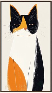 简约风三色猫咪插画