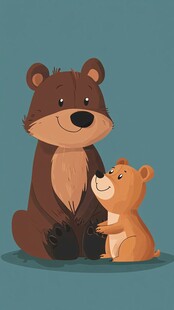 熊妈妈与小熊温馨相伴