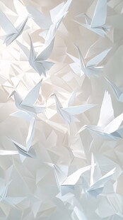 纸鹤纷飞的梦幻场景