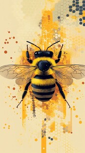 抽象艺术风的大黄蜂图像
