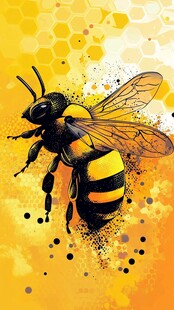 艺术风大黄蜂插画