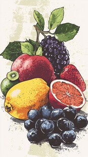 缤纷多彩新鲜水果组合