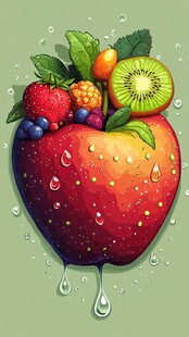 心形水果组合 水润清新