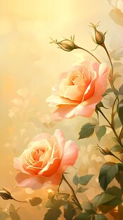 梦幻粉玫瑰绽放美丽瞬间