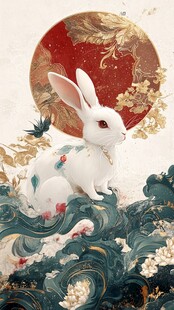 玉兔瑞景 中式祥瑞图