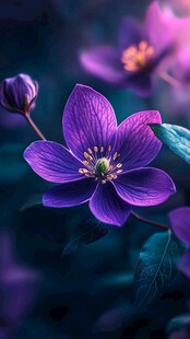 梦幻紫花绽放