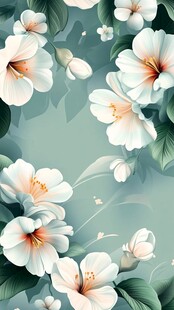 清新花卉背景图