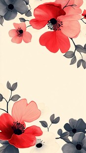 水彩花卉边框图案设计