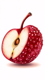 半颗鲜美的荔枝特写