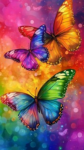 梦幻多彩蝴蝶绚丽飞舞