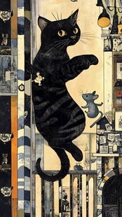 黑猫追鼠的奇幻画面
