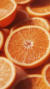 鲜橙切片 色泽诱人