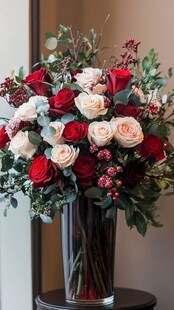 精致多彩插花装点花瓶