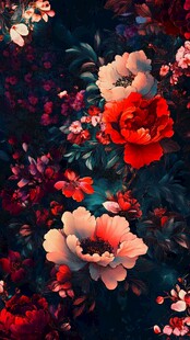 繁花绽放的梦幻花卉图景