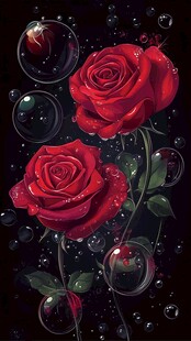 红玫瑰与梦幻泡泡的邂逅