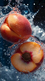 水溅鲜桃画面超诱人